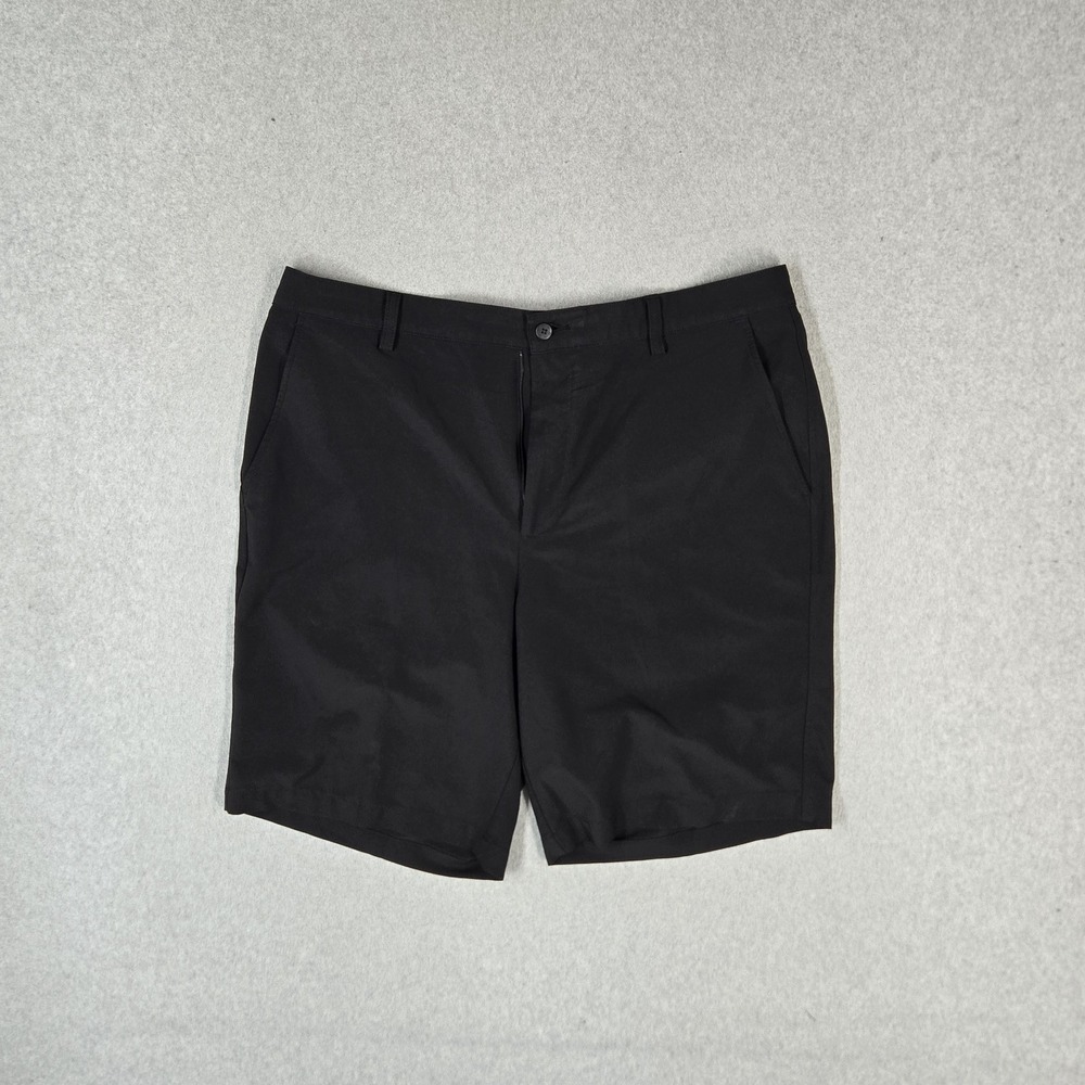Footjoy Men Shorts W38 Black Chino Golf Logo 9" Inseam